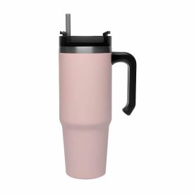 Copo Térmico Slim Com Canudo Wolff 890Ml - Rosa
