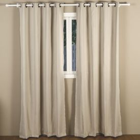 Cortina Para Quarto E Sala 2,60X2,30 M Corta Luz Belize Havan Casa - Marfim 