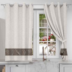 Cortina Para Cozinha Gourmet 2,60X1,20 M Havan Casa - Café