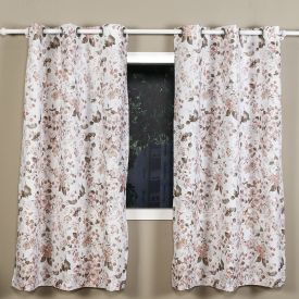 Cortina Para Quarto E Sala 2,40X1,70 M Veneza Havan Casa - Floral Rosa
