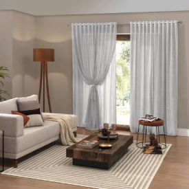 Cortina Para Quarto E Sala 2,60X2,30 M Ibiza Havan Casa - Off White