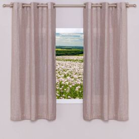 Cortina Para Sala E Quarto Chenille 2,60X1,70M Havan Casa - Branco Cinza