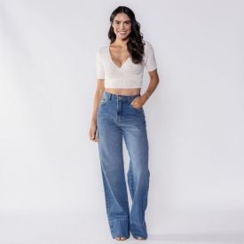 Cropped De Tricot Boby Blues Off White
