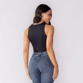 Cropped Regata Feminino Em Poliamida Boby Blues