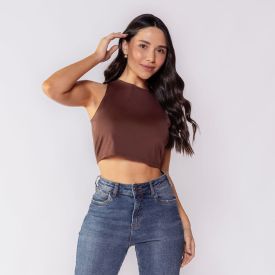 Cropped Regata Feminino Em Poliamida Boby Blues