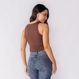 Cropped Regata Feminino Em Poliamida Boby Blues