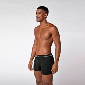 Cueca Boxer Masculina Sem Costura Lupo Preto