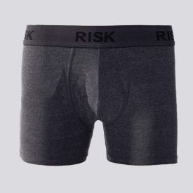 Cueca Boxer Masculina De Poliamida Risk Grafite Claro