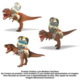 Dinossauro Rex Médio Na Cinta Bee Toys - Sortido