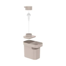 Dispenser Para Detergente Com Organizador De Pia Trium Ou 650Ml - Bege