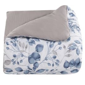 Edredom Casal 200 Fios Percal Buona Fortuna - Jade Prata