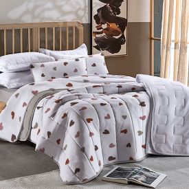 Edredom Casal Malha 100% Algodão Montreal Havan Casa - Amabile Taupe