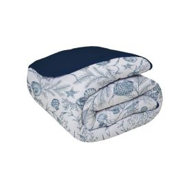 Edredom Casal Malha 100% Algodão Montreal Havan Casa - Aqua Azul Marinho