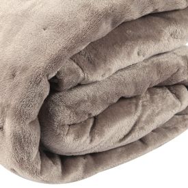 Edredom Queen 100% Poliéster Siena Ultraplush Havan Casa - Taupe