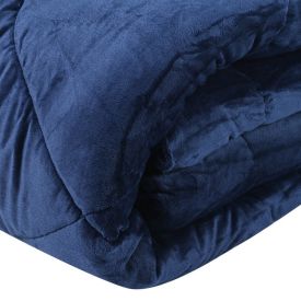 Edredom Queen Plush Inove Provence Havan Casa - Azul Mariner