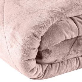 Edredom Queen Plush Inove Provence Havan Casa - Rosa Tule