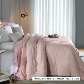 Edredom Solteiro 100% Poliéster Elegance Hedrons 1 Pç - Rosa