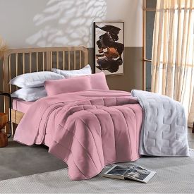 Edredom Solteiro Malha Dupla Face Havan Casa - Rosa Make