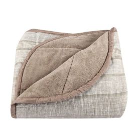 Edredom Solteiro Dupla Face Bellagio Havan Casa - Geométrico Taupe