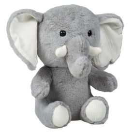 Elefante De Pel&uacute;cia 30Cm Cinza Havan Toys - HBR0336