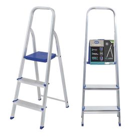 Escada Alumínio 3 Degraus Mor - Prata