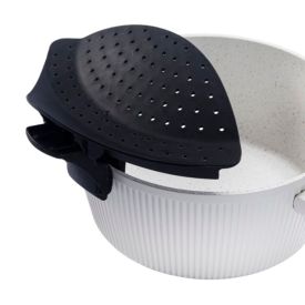 Escorredor Com Clip Para Panela Havan Casa 18 Cm - Preto 