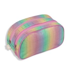 Estojo Canoa Arco-Íris Kit Style - Degradê Glitter