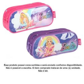 Estojo Duplo Infantil Luxcel Barbie - Sortido