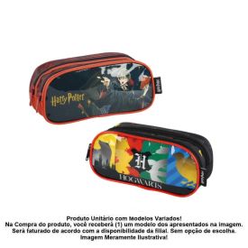 Estojo Infantil Duplo Harry Potter Luxcel - Sortido
