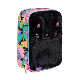 Estojo Retangular Infantil Pelúcia Gatinho Tilibra - Colorido