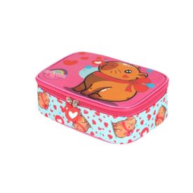 Estojo Retangular Infantil Up Capivara Luxcel - Rosa