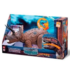 Figura Dinossauro Dinopark Hunters Triceratops Bee Toys - 581