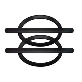 Fivela Oval Fosco  - Preto Fosco
