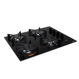 Fogão Cooktop Atlas 4 Bocas U Top Mega Chama - Bivolt