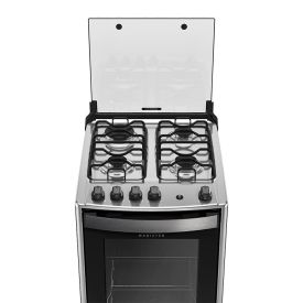 Fogão De Piso 4 Bocas Dako Inox Magister Preto - Bivolt