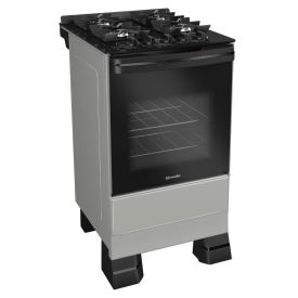 Fogão De Piso 4 Bocas Mueller Mesa De Vidro Mfv4bf - Bivolt