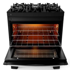 Fogão De Piso 5 Bocas Atlas Agile Glass Up Preto - Bivolt