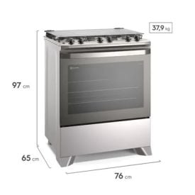 Fogão Electrolux 5 Bocas Mesa Inox Perfect Cook E Vaporbake Fe5ic