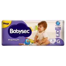 Fralda Babysec Premium Galinha Pintadinha Mega G - 26 Unidades