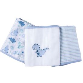 Fralda Estampada Com 3 Peças Havan Baby - Dino Azul