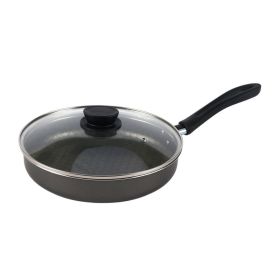 Frigideira Reta com Tampa Califórnia Tramontina 24Cm - Grafite