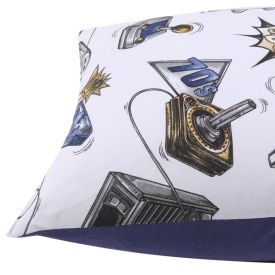 Fronha Avulsa Infantil Malha Estampada Havan Casa  - Play Marinho