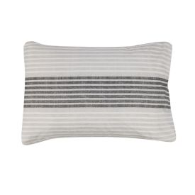 Fronha Avulsa Microfibra Estampada Havan Casa - Fabrício Listra Cinza