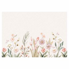 Fundo De Prato 45 X 31 Cm Clean Renova Döhler - Flores Salmão