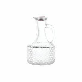 Galheteiro De Vidro Com Tampa Rolha Lyor 380 Ml - Transparente
