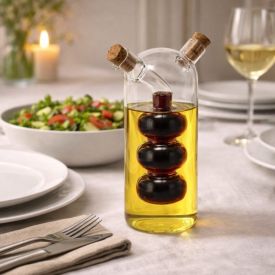 Galheteiro Duplo Espiral de Vidro Havan Casa - 380ml