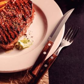 Garfo De Mesa Inox Polywood Tramontina - Castanho