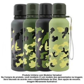 Garrafa Squeeze Camuflada Alumínio 750Ml Flashgoods - Sortido