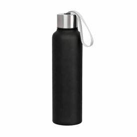 Garrafa Squeeze Inox com Alça Top Wellmix 750Ml - Preto