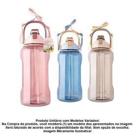 Garrafa Squeeze Moment Bico Duplo 2,2 Litros - Sortido